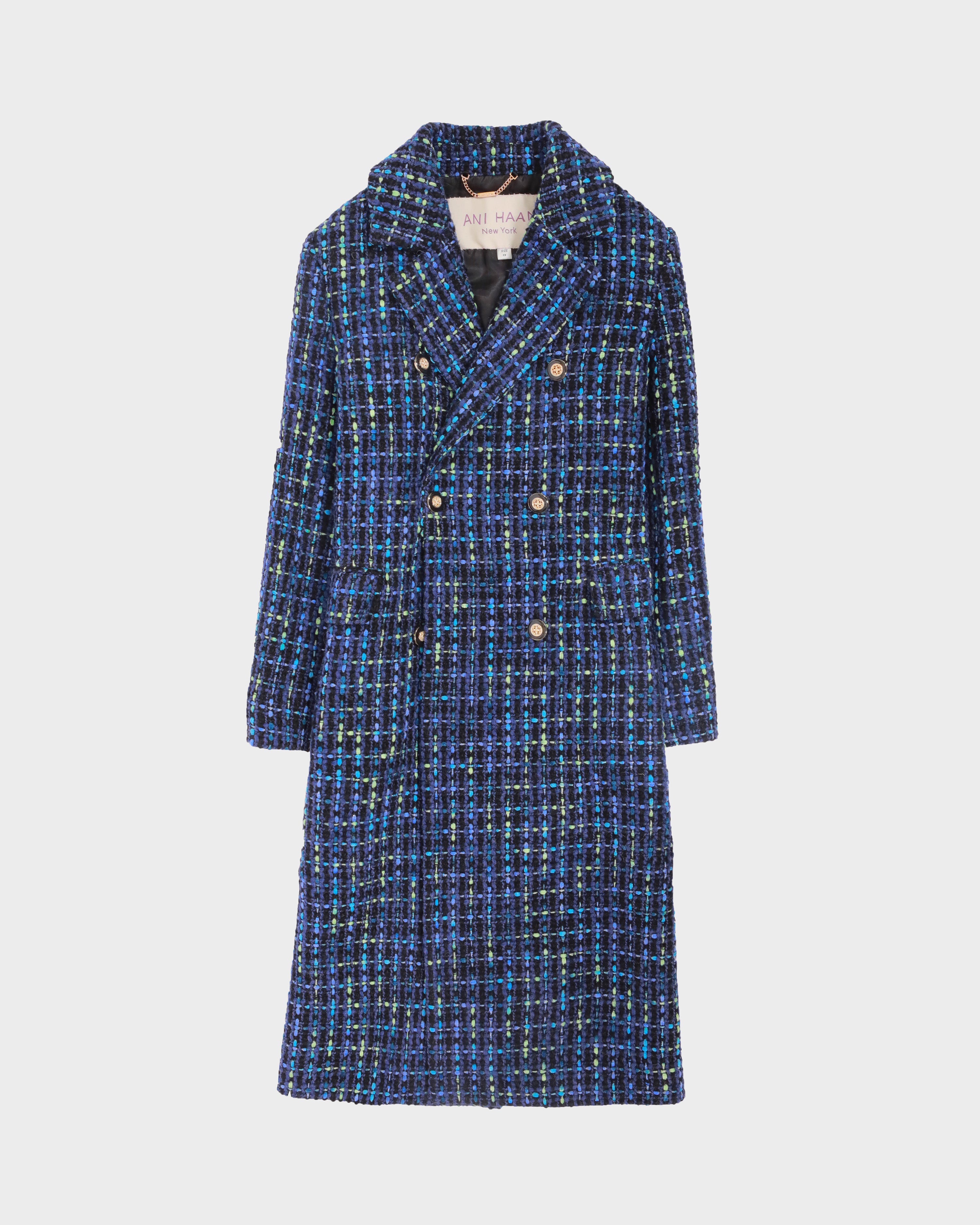 Wool Blend Tweed Coat