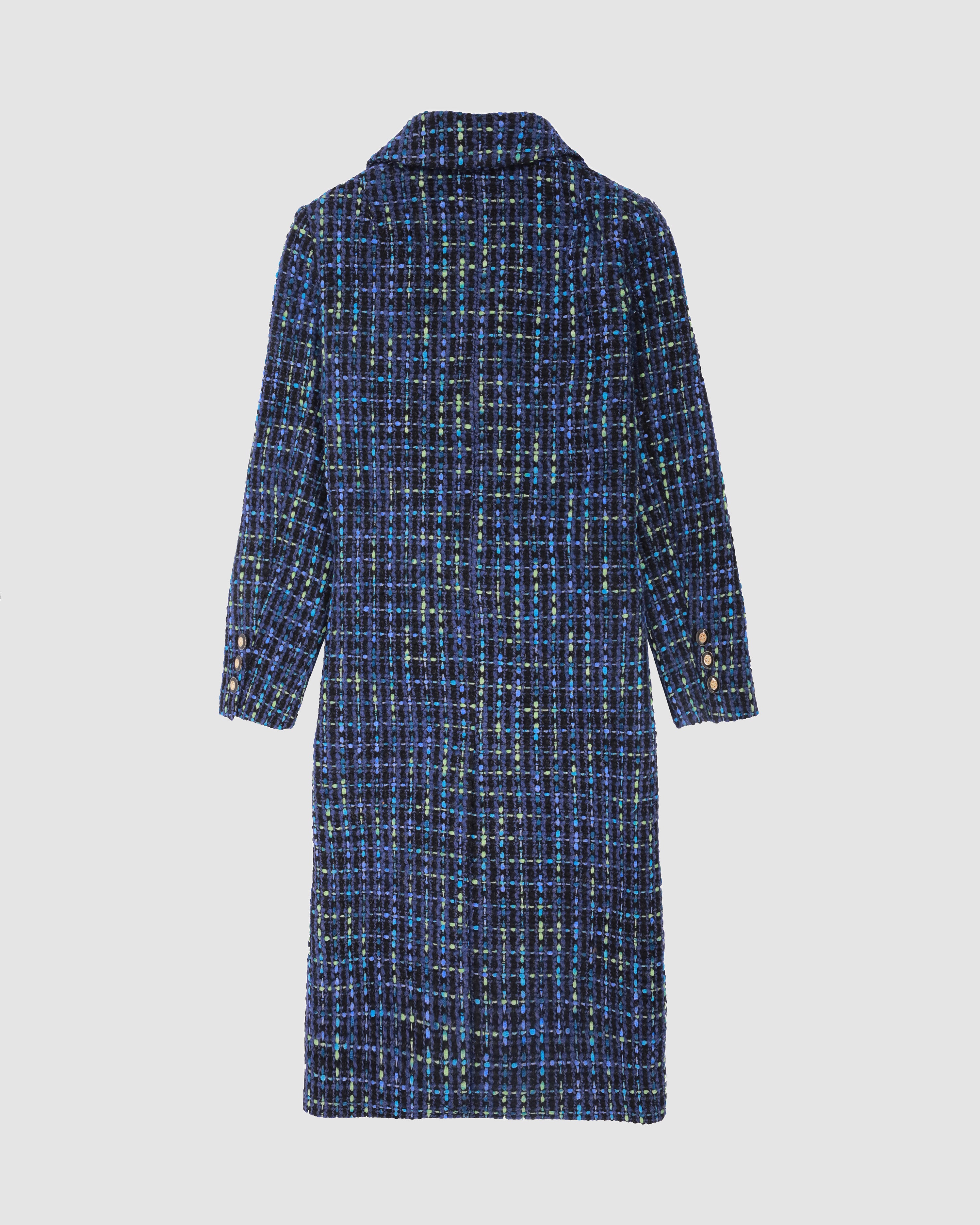 Wool Blend Tweed Coat