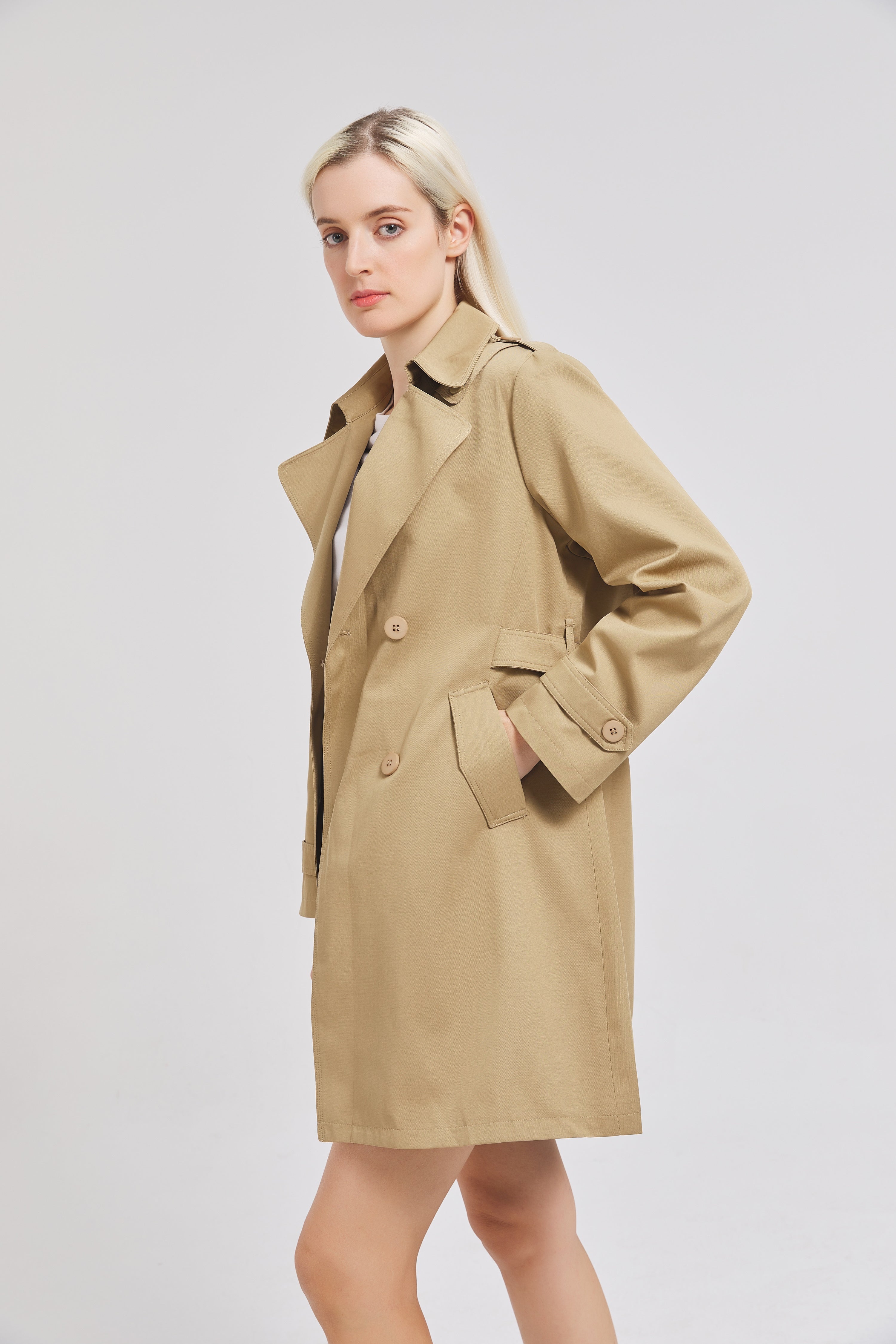 Mid-Length Classic Trench Coat