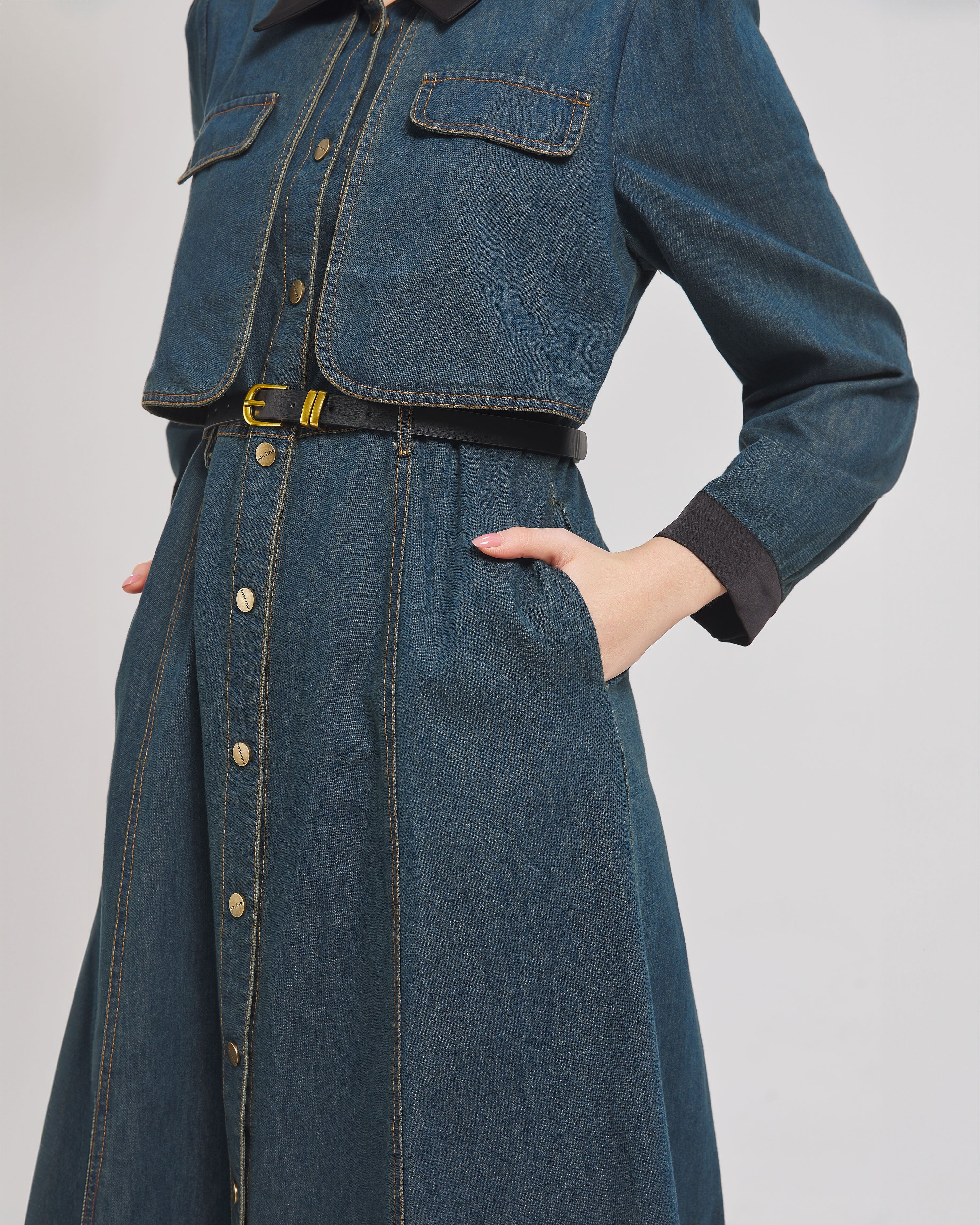 Cotton Denim Dress