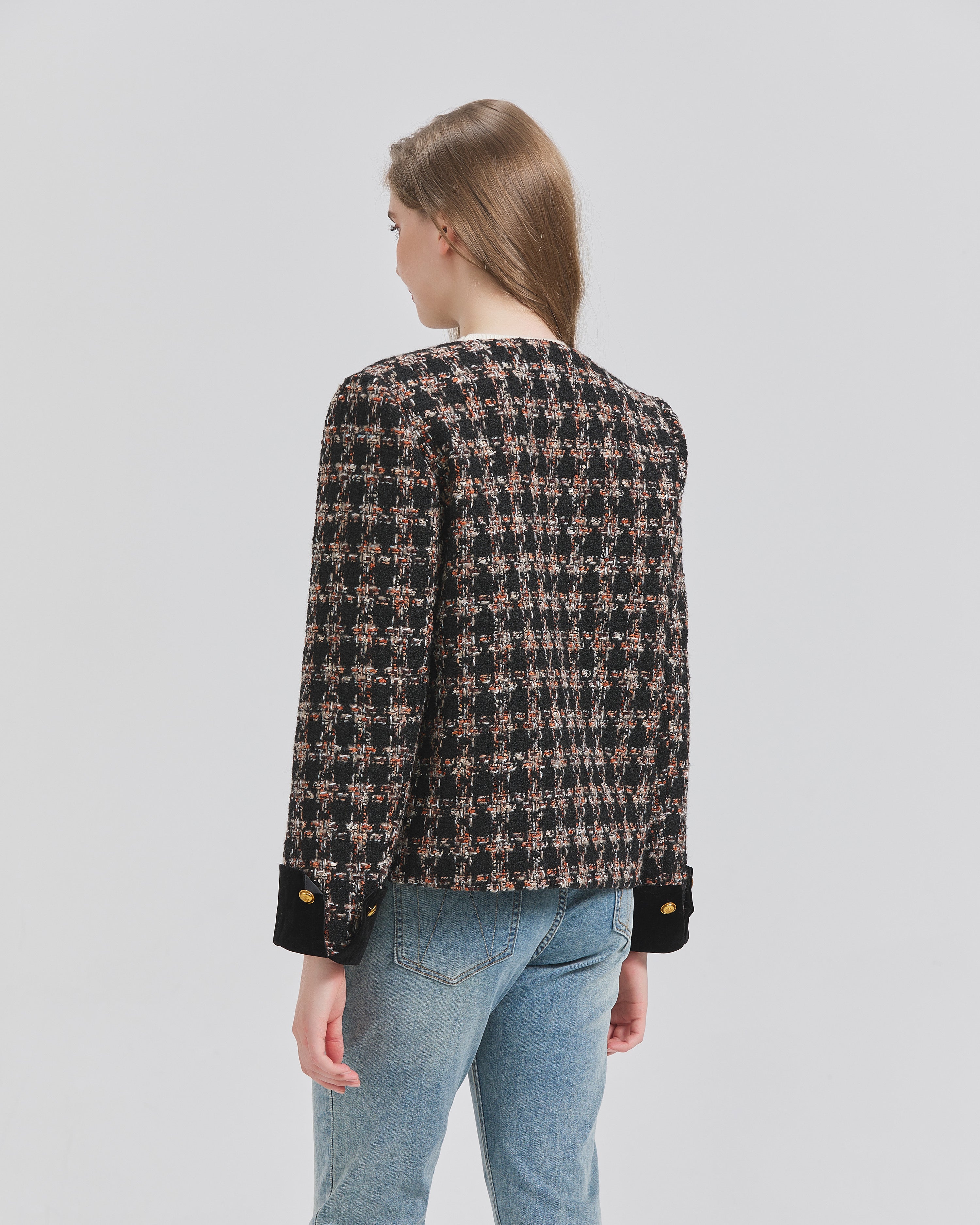 Single-Breasted Jacket in Tweed