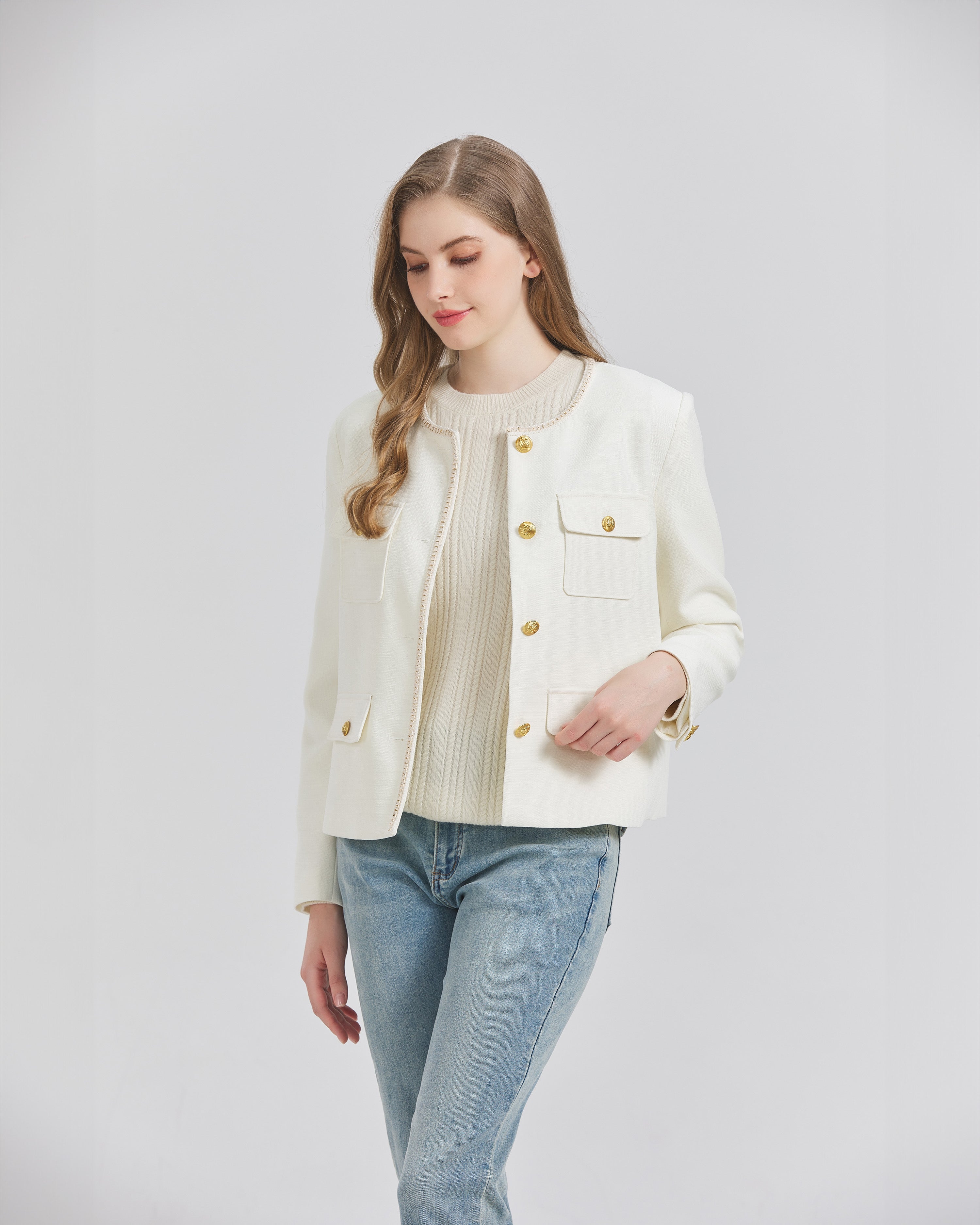 Single-Breasted Cloth Jacket