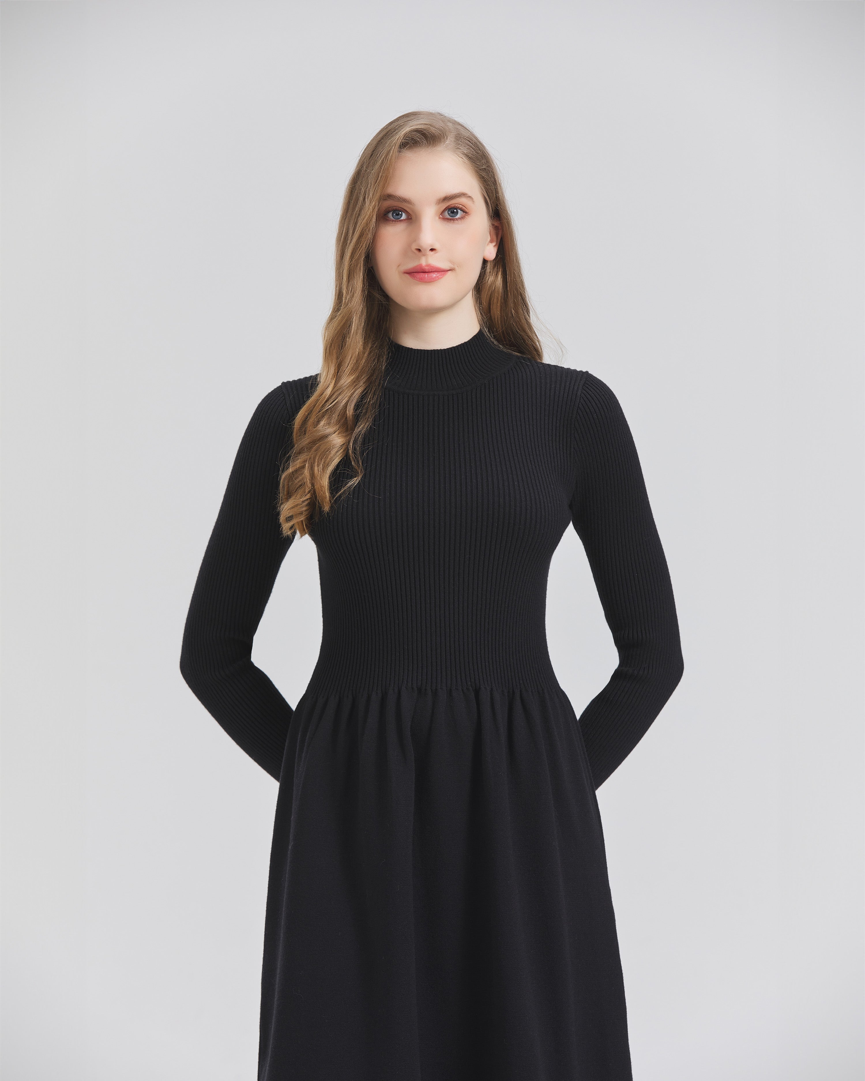 Long Sleeve Dress In Cotton