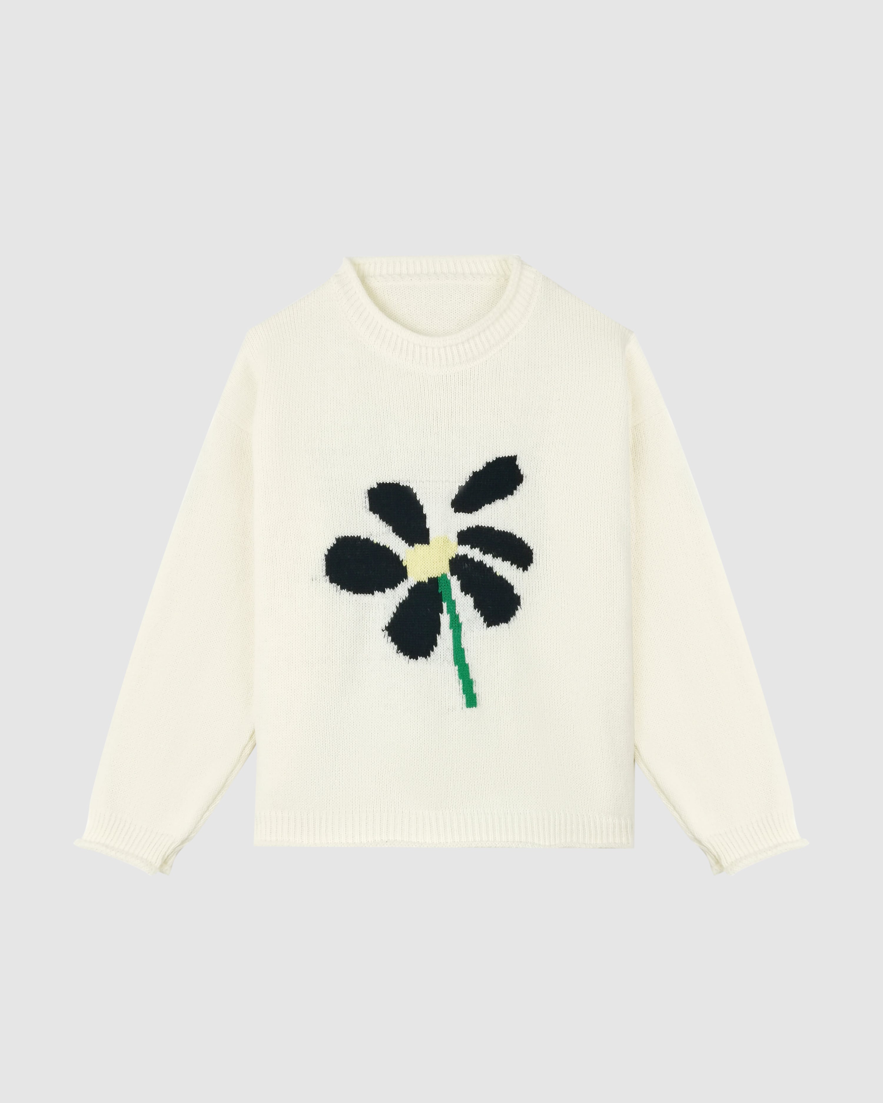 Knit Floral Jacquard Sweater